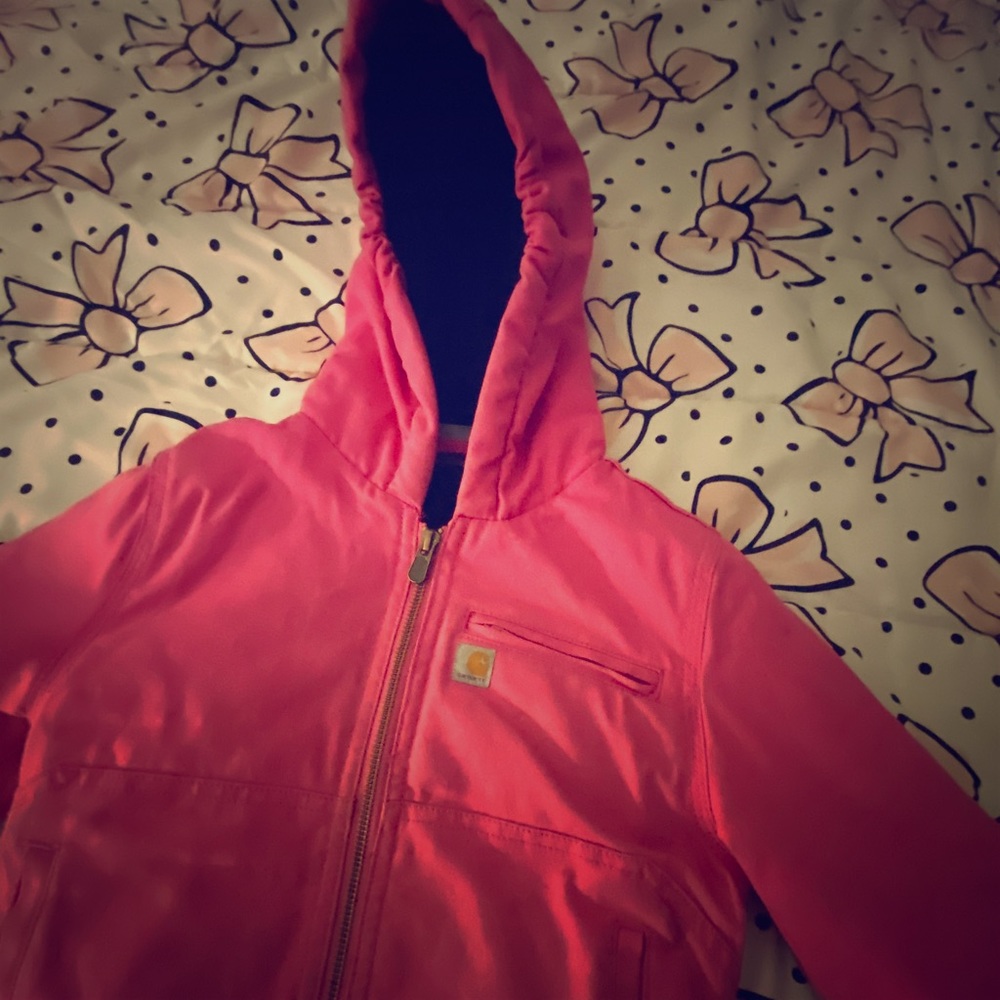 Girls Bright Pink Carhartt Coat